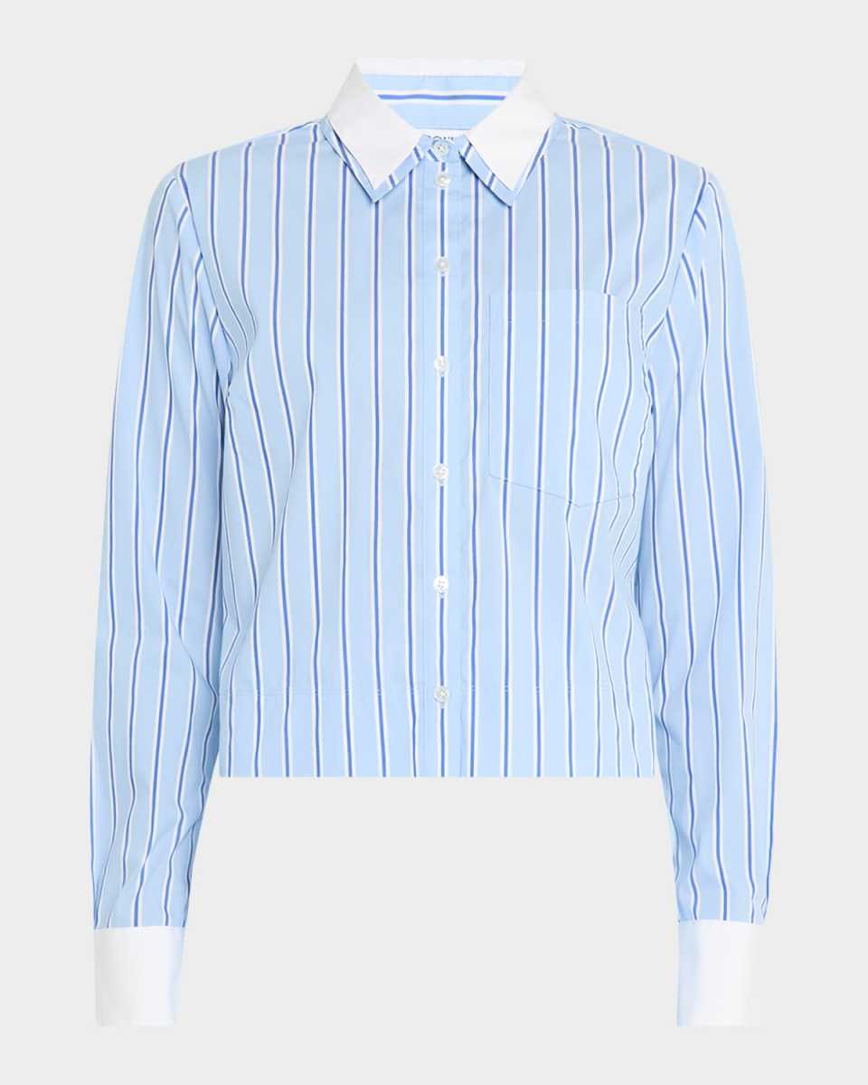 Maia Stripe Double-Collar Shirt
